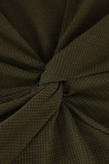Twist Detail V-neck Long Sleeve Mini Dress