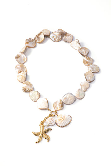 Shell Starfish Charm Necklace