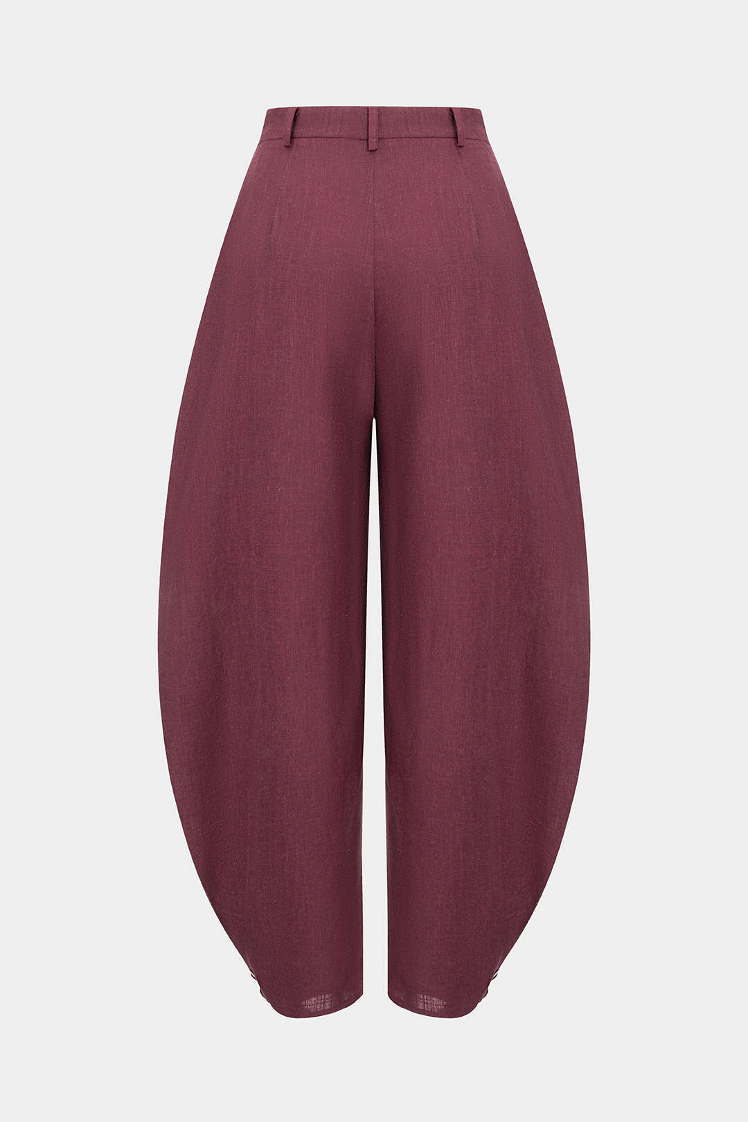 Linen Solid Barrel Trousers