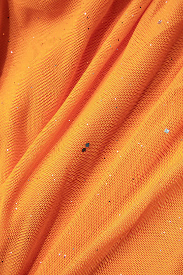 Glitter Asymmetrical Ruched Mini Dress