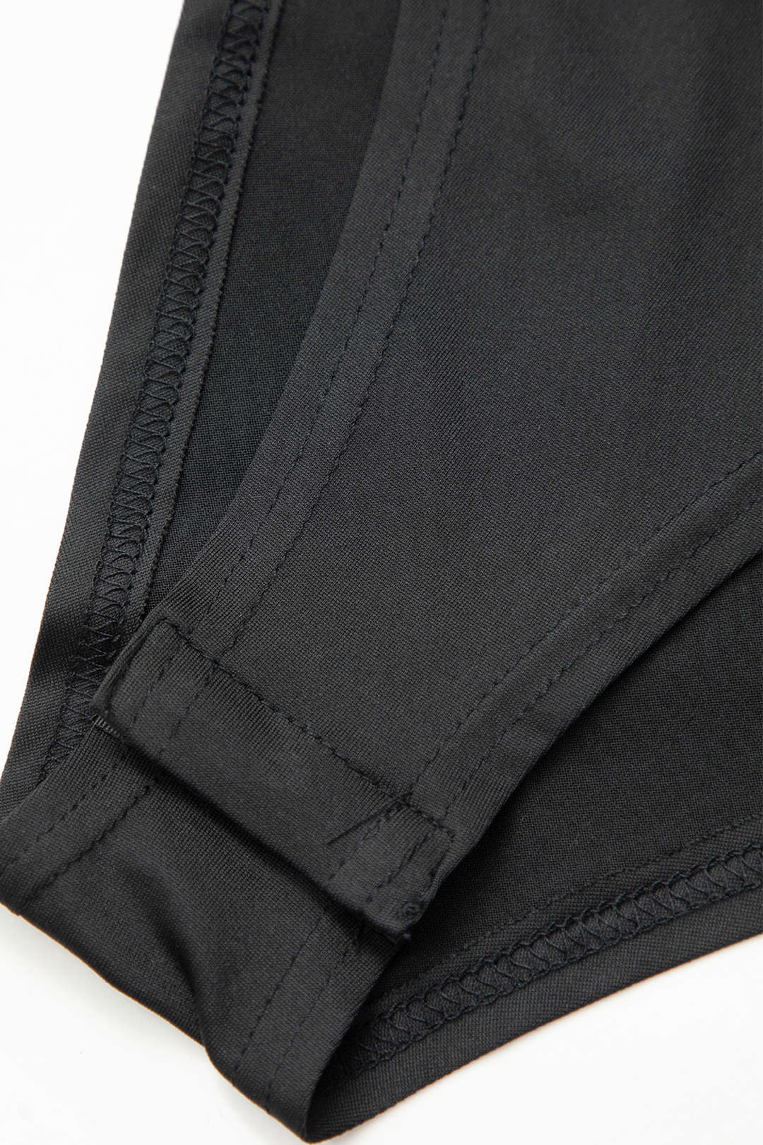 Mock Neck Faux Leather Paneled Long Sleeve Bodysuit
