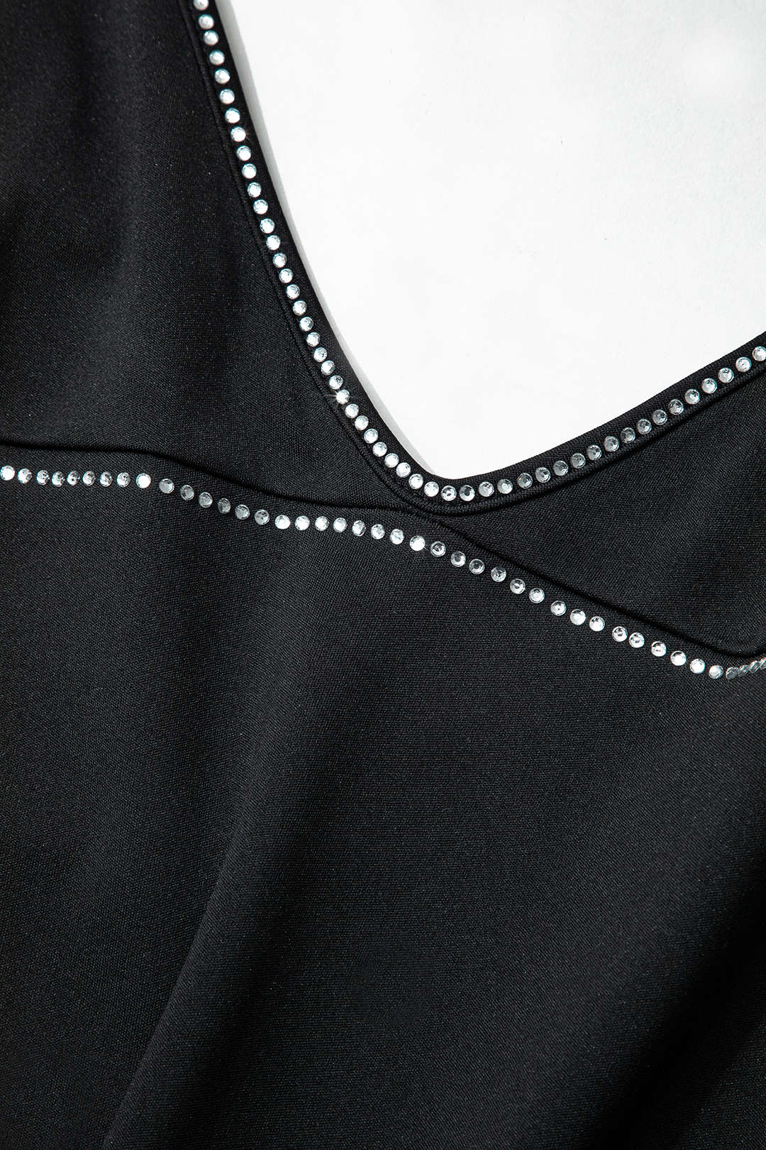 Rhinestone Embellished Feather Detail Slit Backless V-neck Maxi Dress
