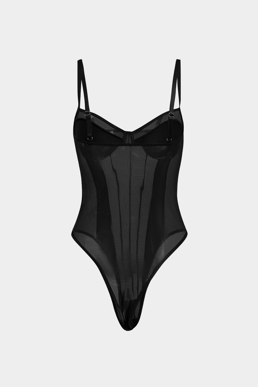 Mesh rygglöst ren lapptäcke korsett slip bodysuit