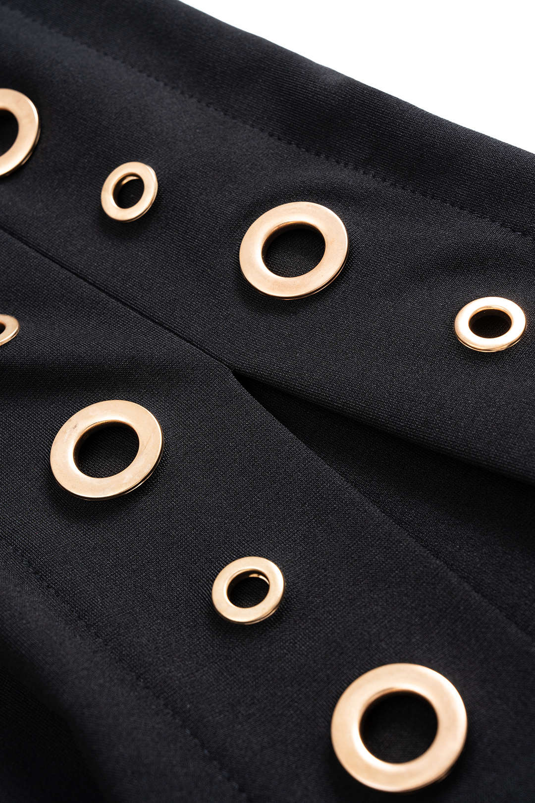 Plus Size Metallic Eyelet High Slit Sleeveless Maxi Dress