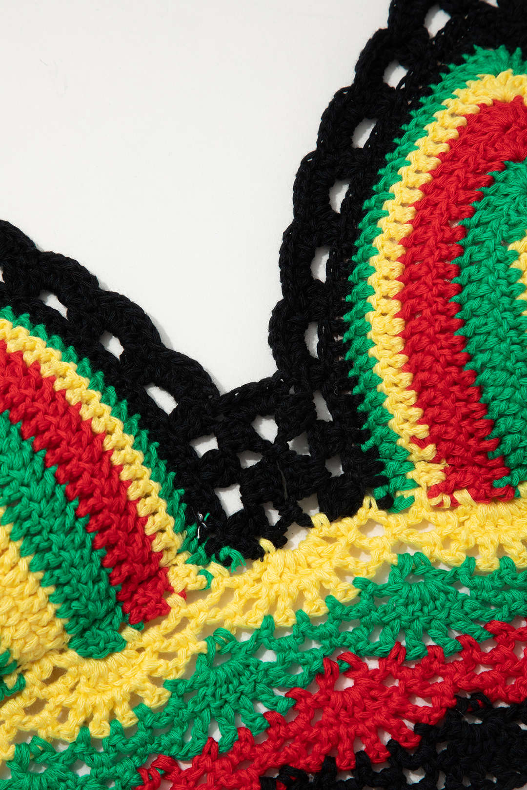Rainbow Crochet Knit Halter Top
