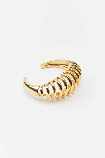 Hollow Out Spring Cuff Bangle