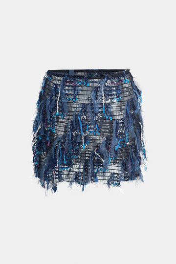 Fringe Mini Skirt