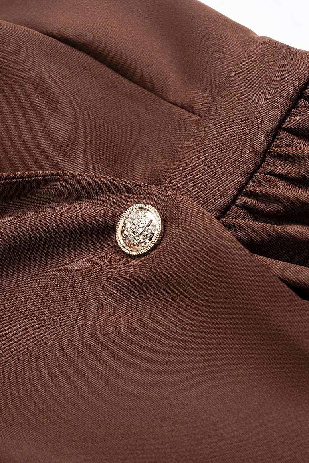 Notched Lapel Pleated Asymmetrical Long-Sleeve Maxi Dress