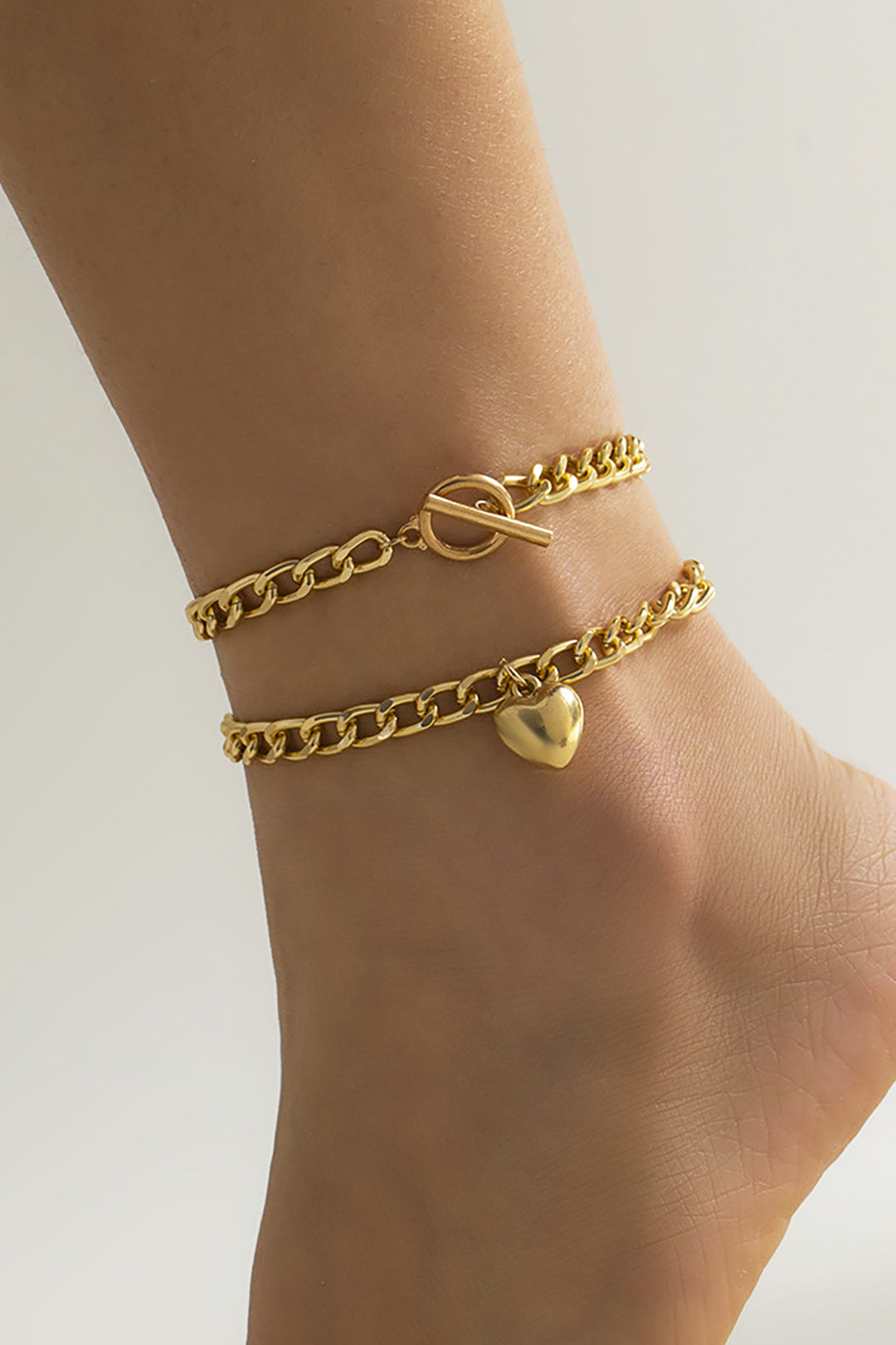 Double-Layered Metal Anklet