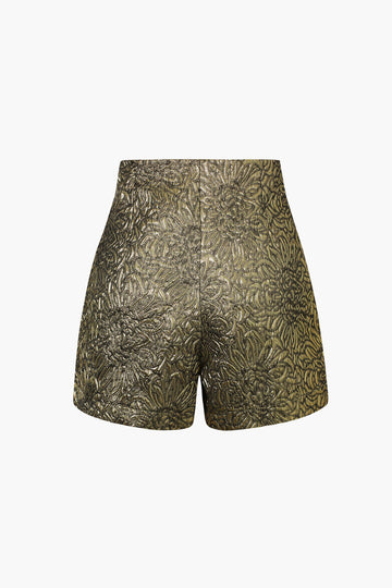 High Waisted Jacquard Shorts – Micas