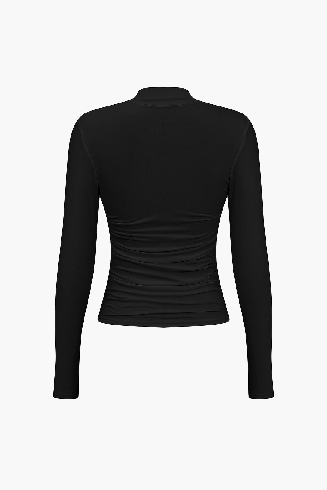 Ruched Crossover Long Sleeve Top