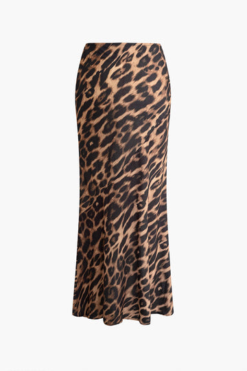 Leopard Print Mermaid Skirt