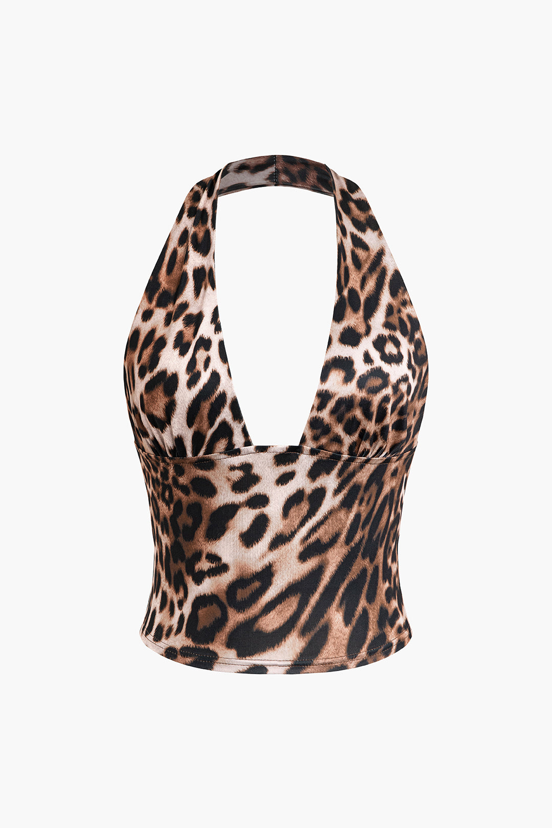 Leopardin tulostuskaivakaula Backless Tank Top