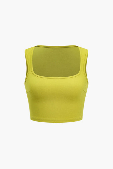 Solid Crop Tank Top ja Ruffle seeliku komplekt