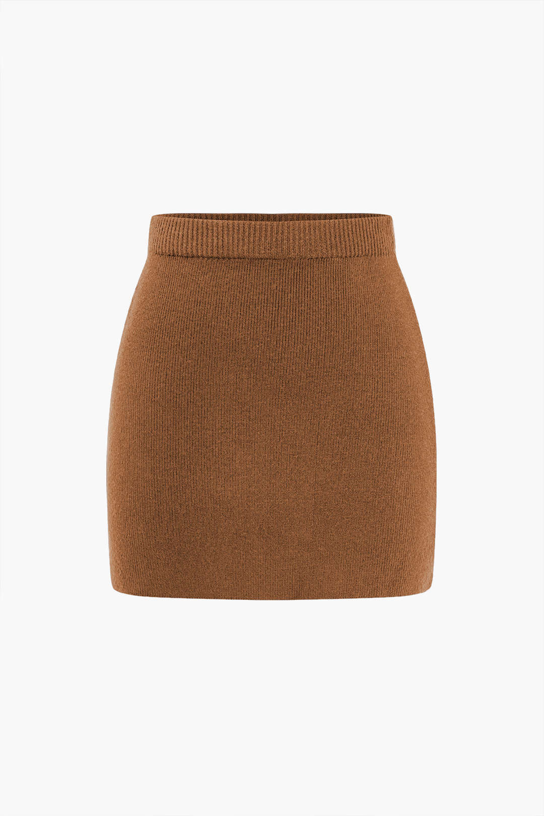 Basic Solid Knit Mini Skirt