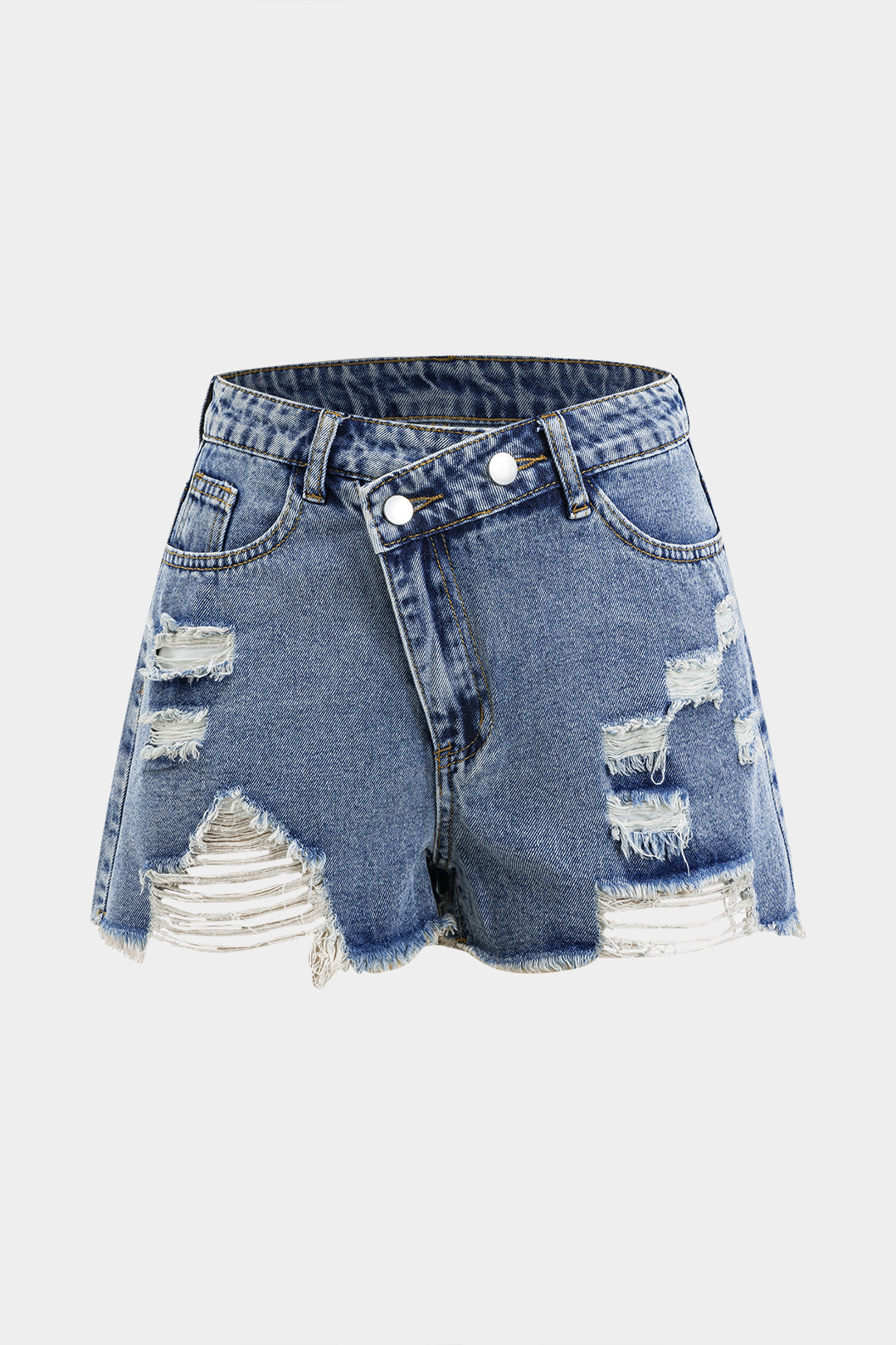 MICA Frayed Button Up Shorts
