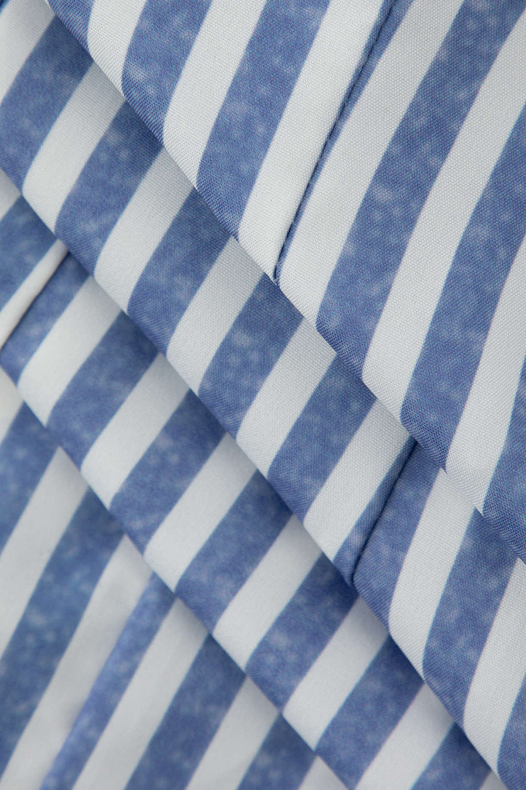 Stripe Deep V-neck Mini Shirt Dress