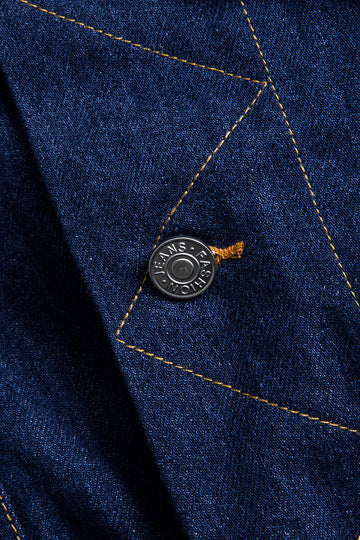 Denim Button Ruched Pocket Outerwear