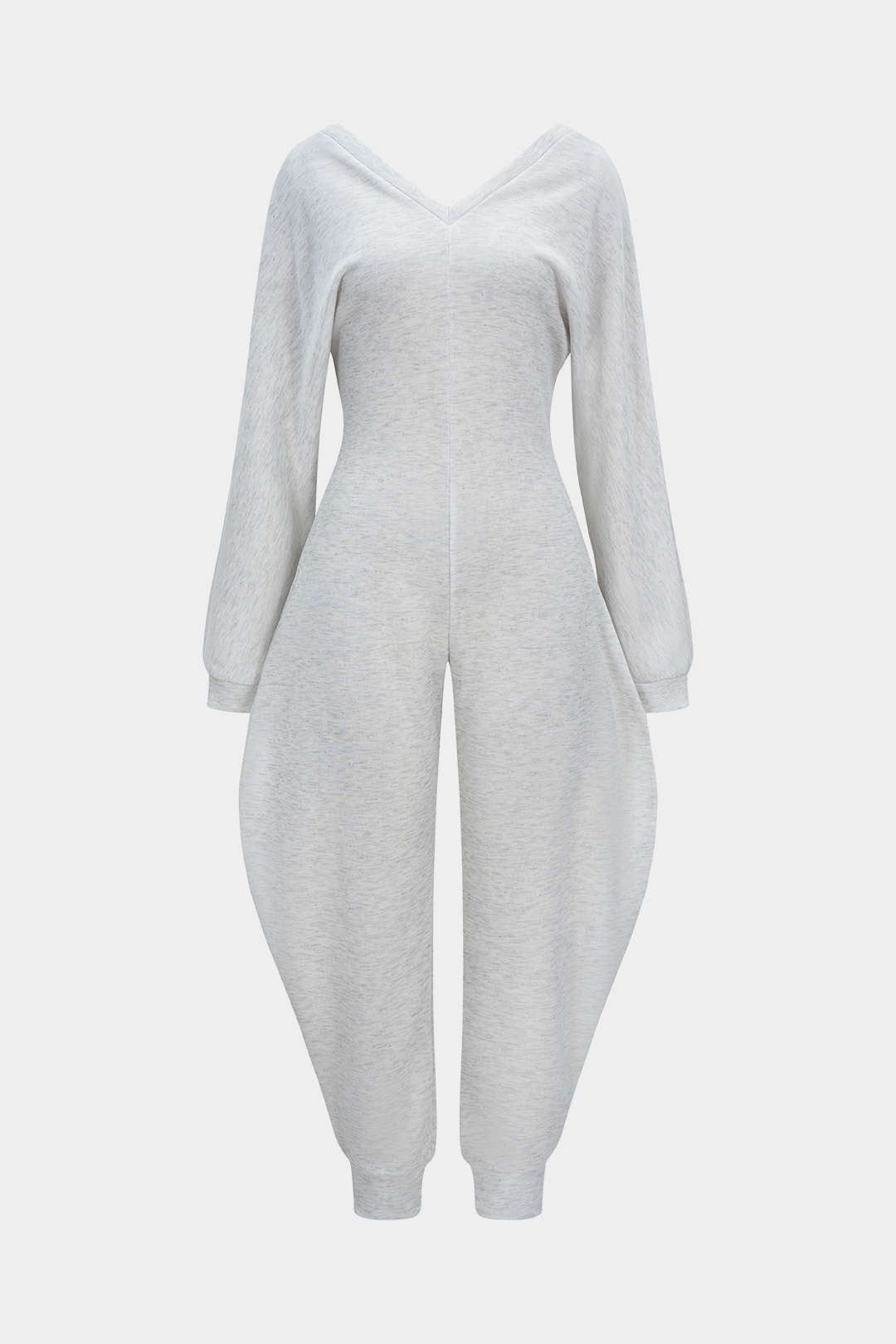 V-Neck Long Sleeve Jumpsuit