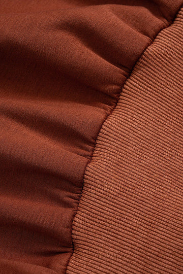 Faux Leather Patchwork Hoodie