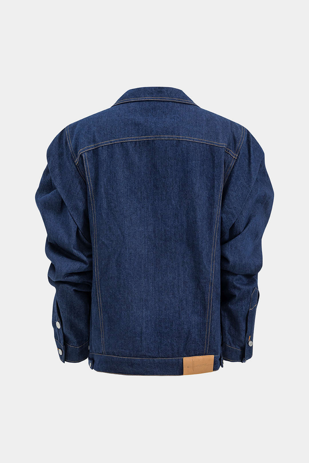 Denim Button Ruched Pocket Outerwear