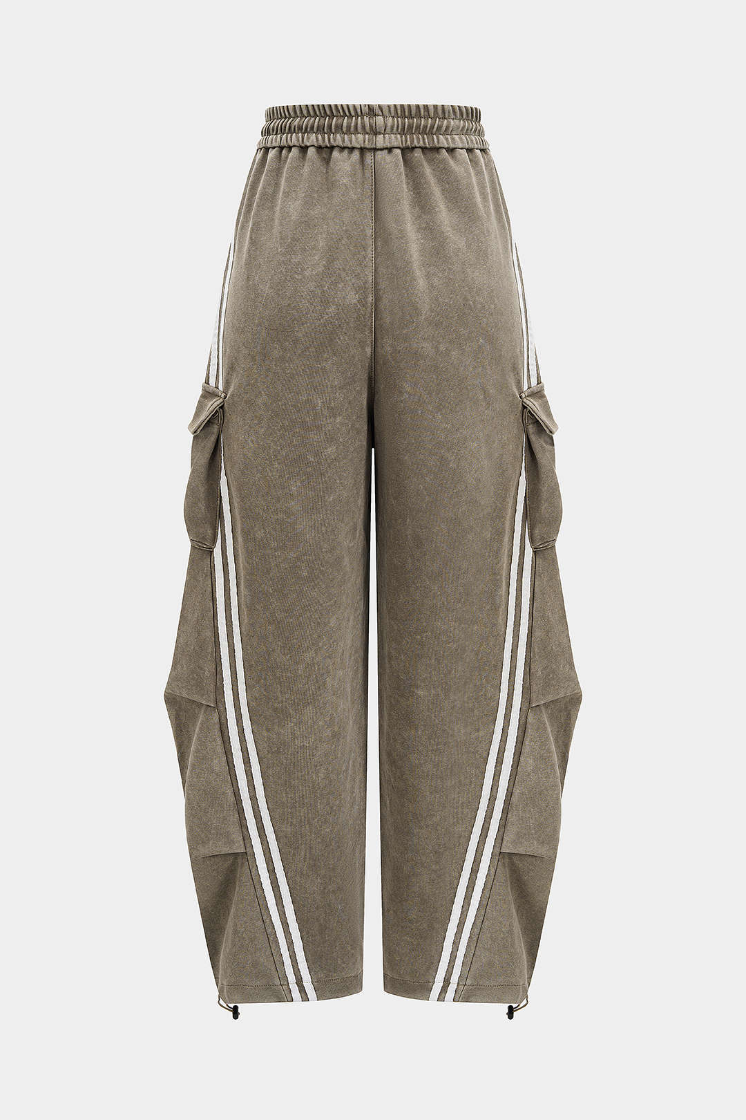 Stripes Letter Print Wide Leg Pants