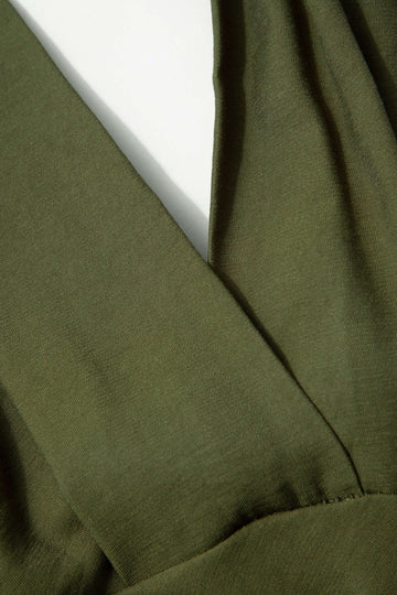 V-neck Tie Waist Halter Maxi Dress