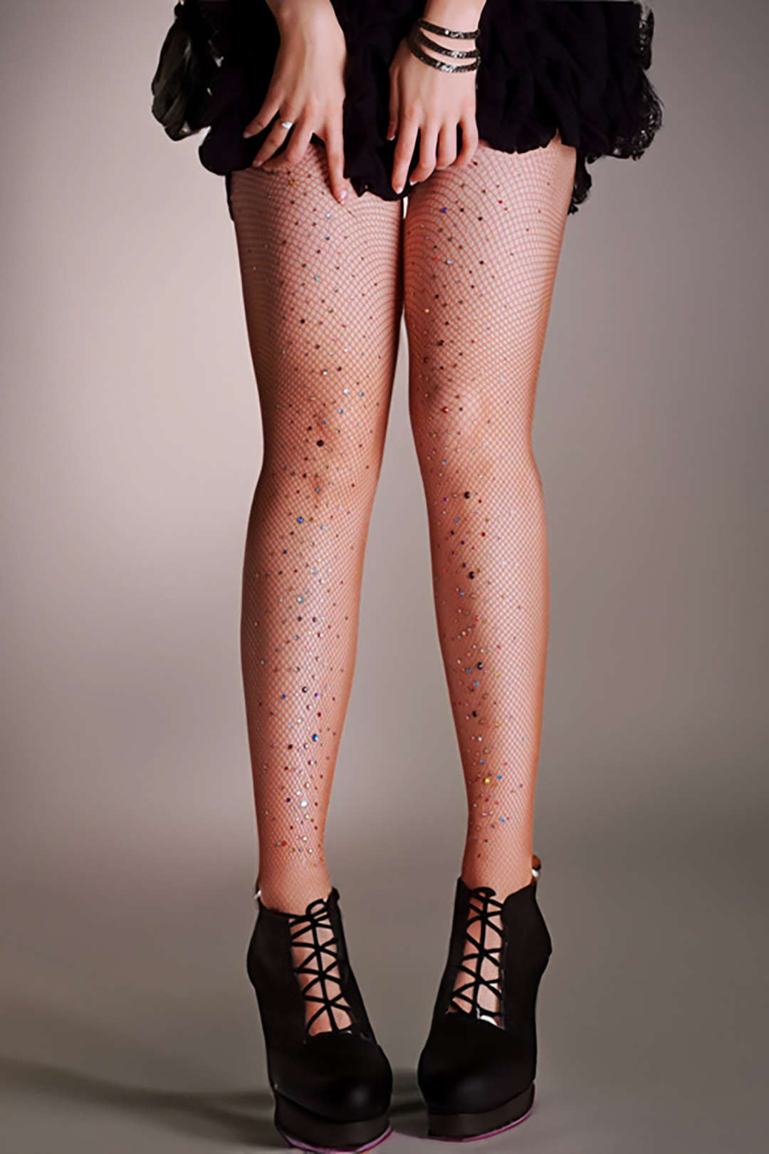 Diamond Mesh High Elastic Tights