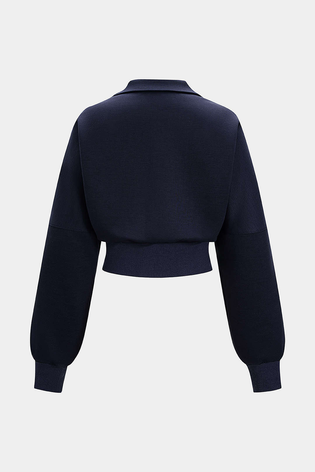 Contrast Stripes Zipper Cropped Jacket