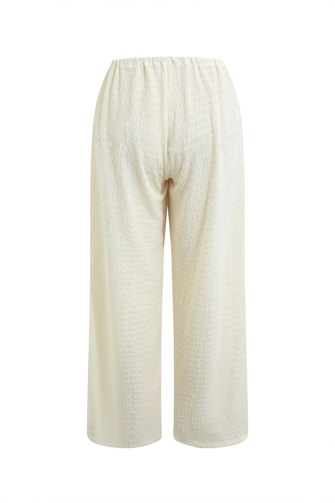 Asymmetrical Texture Top And Pants Set