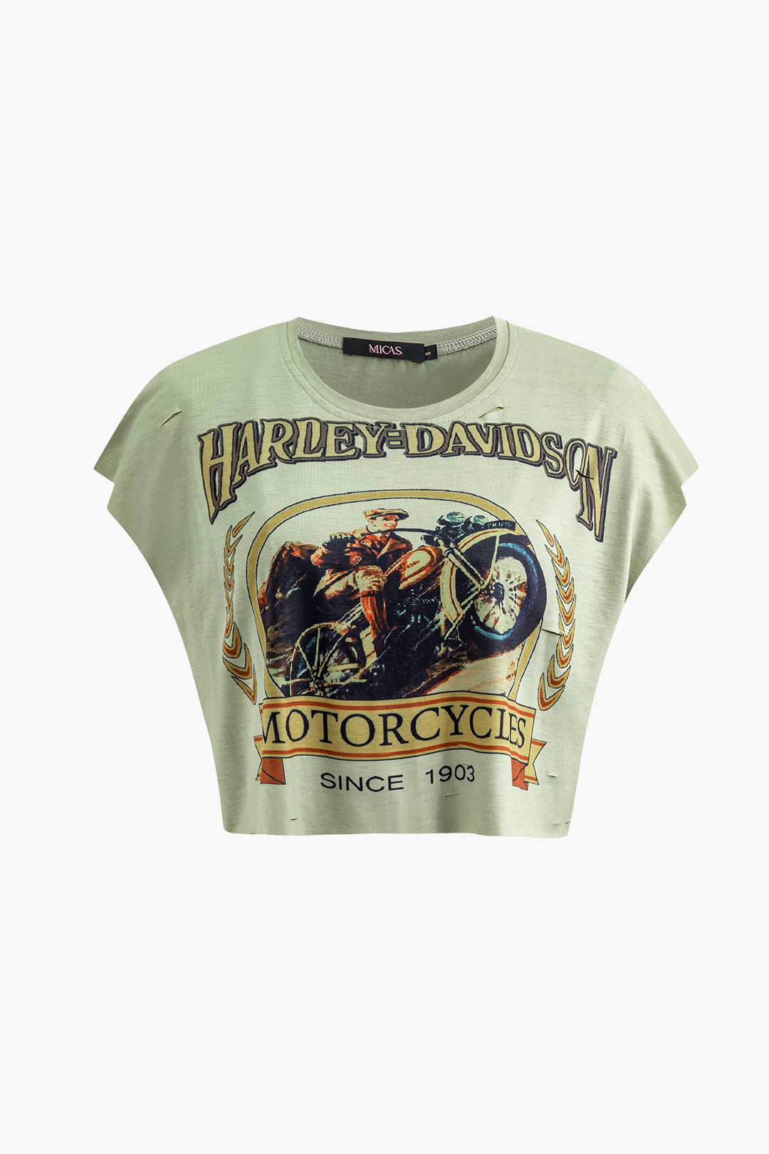 Motorbike Graphic Print Sleeveless T-Shirt