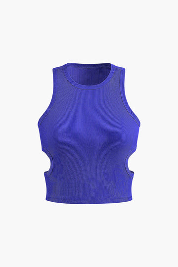 Solid Cut Out Tank Top