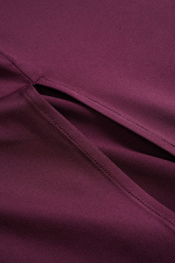 Ruched Twist Knot Slip Sleeveless Midi Dress