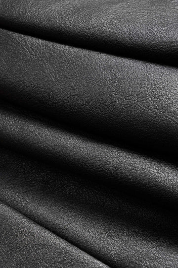 Faux Leather Asymmetrical Ruffle Hem Slip Sleeveless Mini Dress