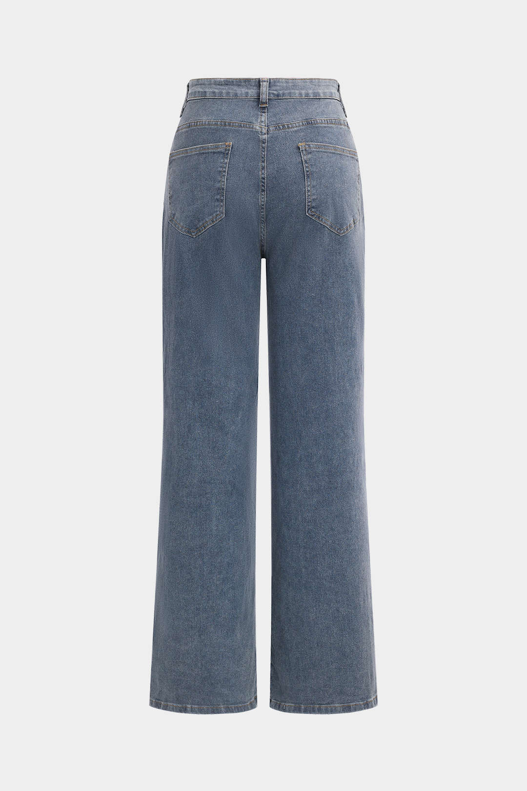 Denim Cut Out Straight Leg Jeans