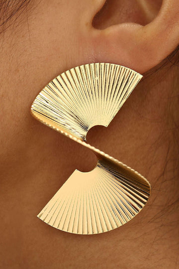 Pleated Metal Earrings