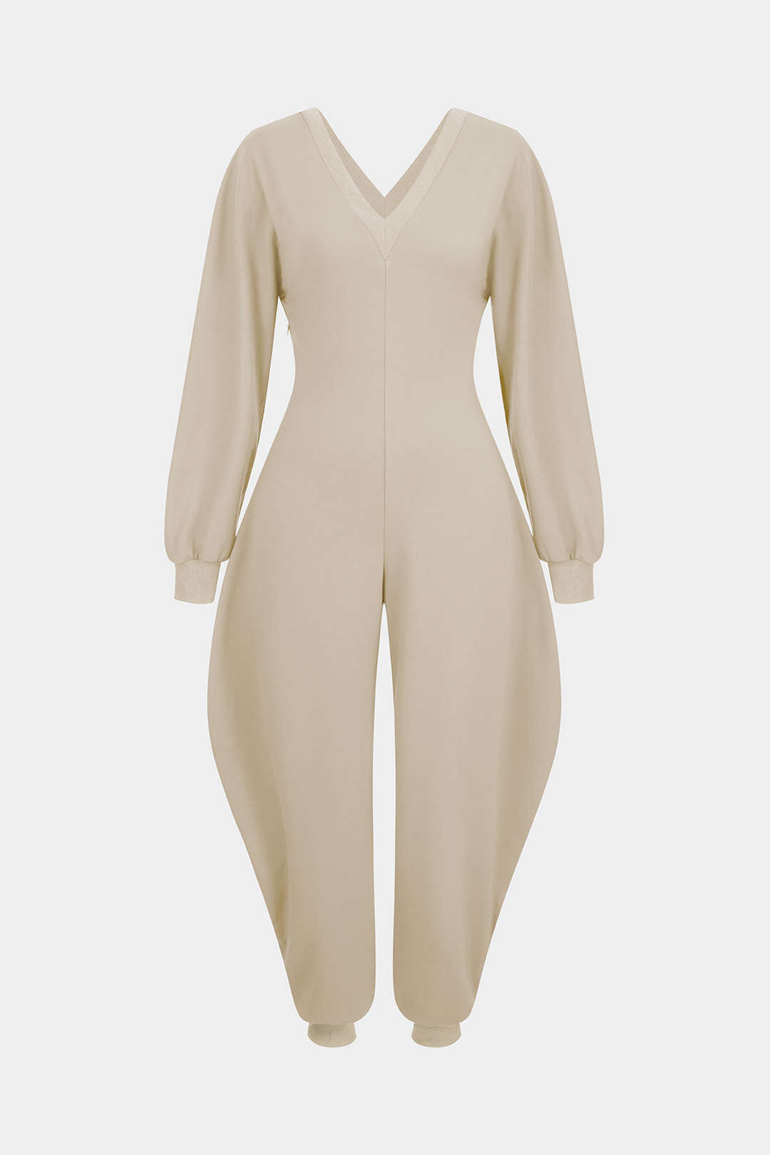 V-Neck Long Sleeve Jumpsuit