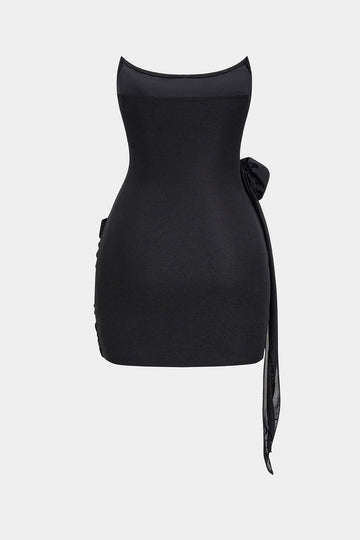 Mini robe de corset à volants floraux 3d