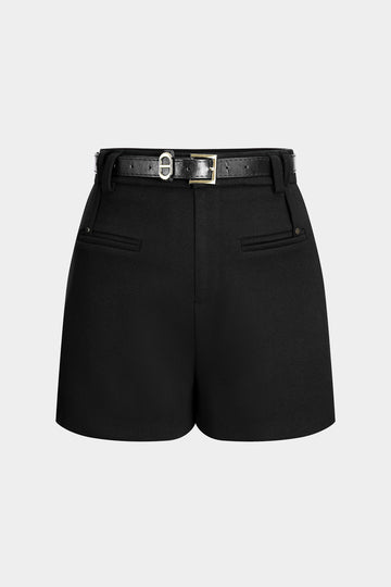 Shorts mit hoher Taille Gitter