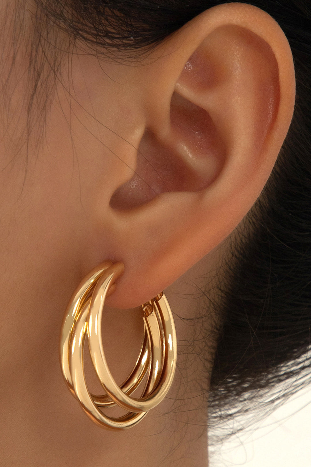 Layer Circle Metal Earrings