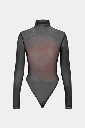 Bodysuit tal-kmiem twal tal-malji tal-istampar Ombre