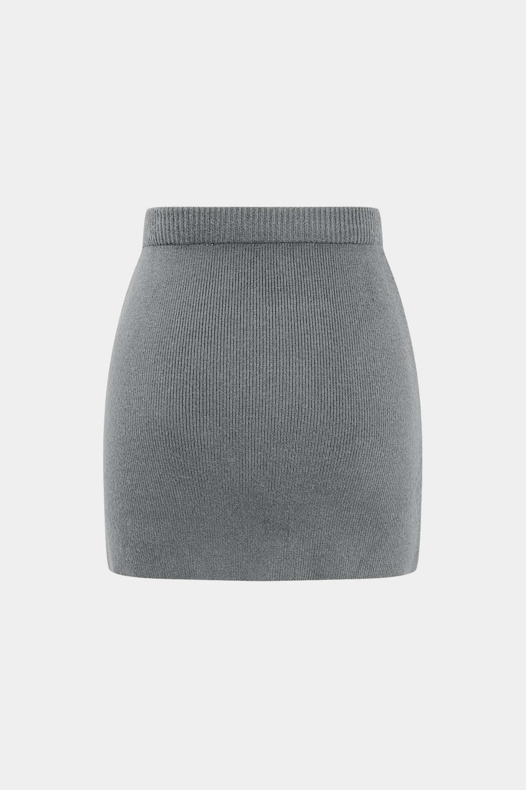 Basic Solid Knit Mini Skirt