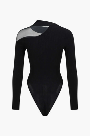 Grundläggande långärmad solid bodysuit