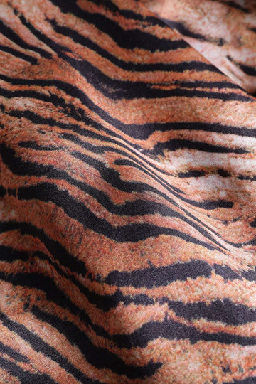 Tiger Print Split Midi Dress