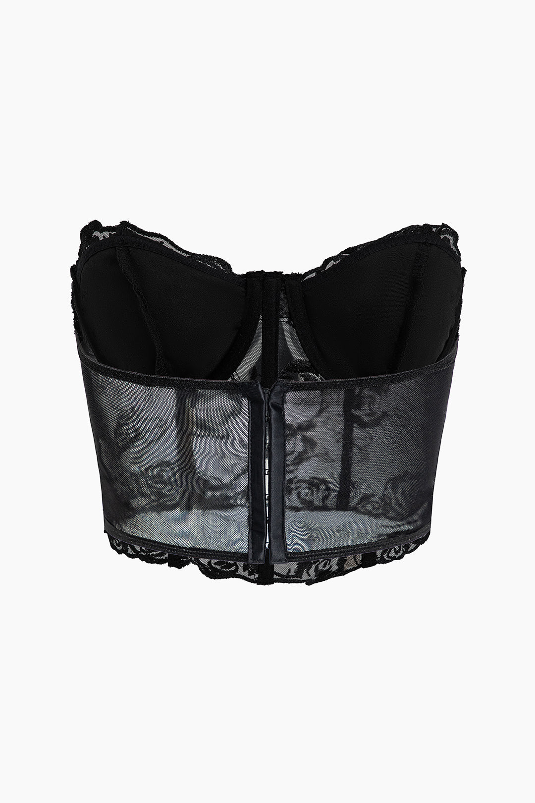 Lace Hook And Eye Back Bustier Tube Top