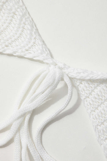 Tie Back Crochet Crop Top And Maxi Skirt Set