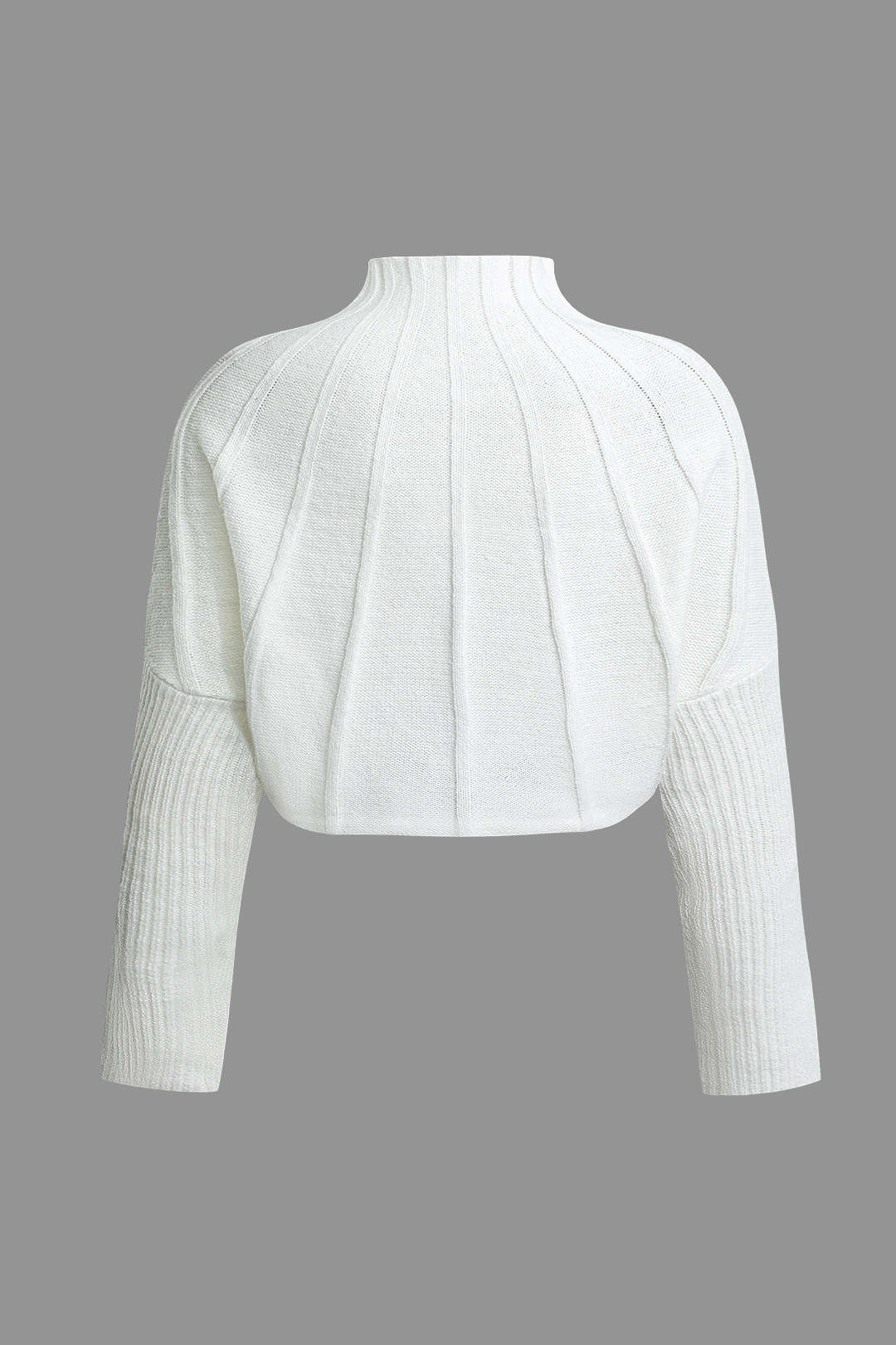 Plus Size Solid Knit Long-Sleeve Top