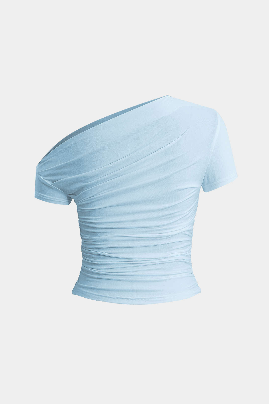 Basic Asymmetrical Ruched T-särk