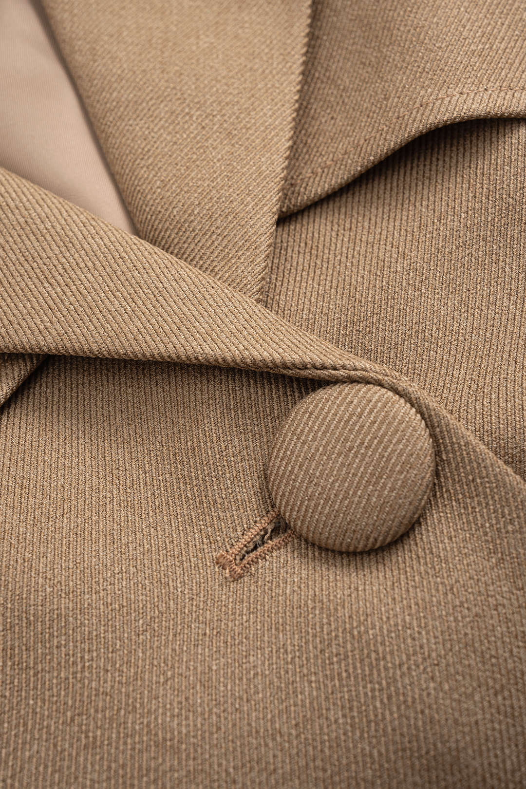 Button Ruffle Ruched Notched Lapel Jacket