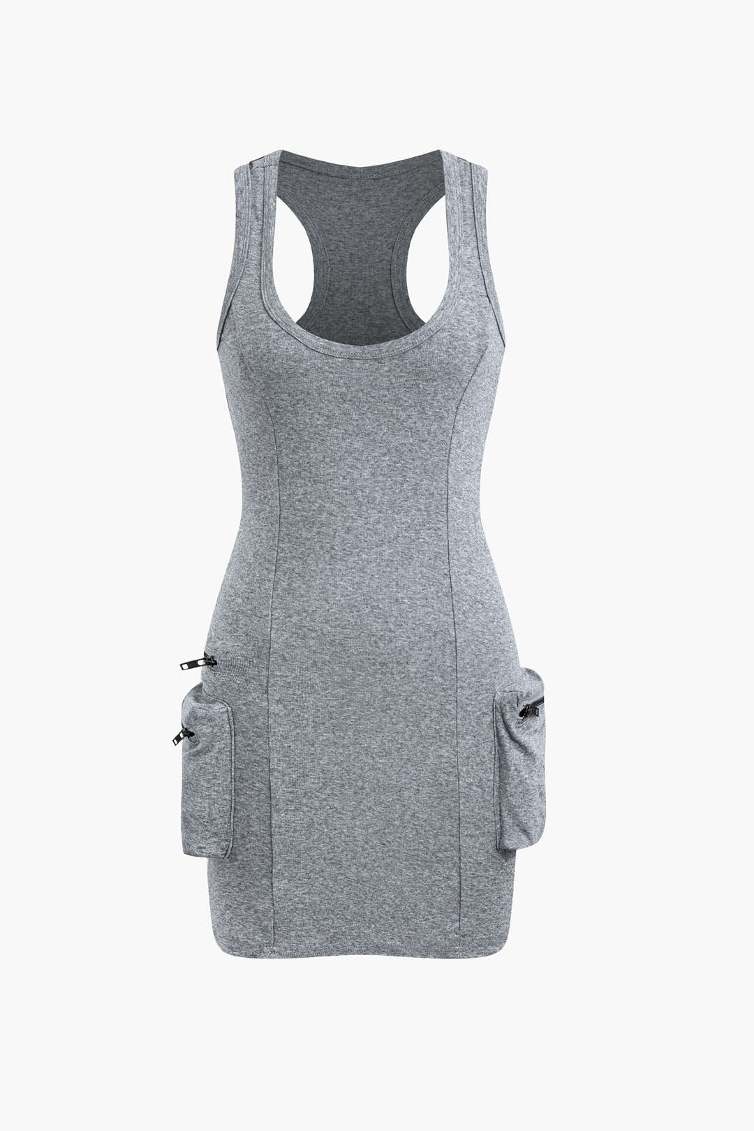 Solid Tank Pocket Mini Dress